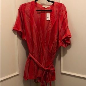 LOFT red blouse